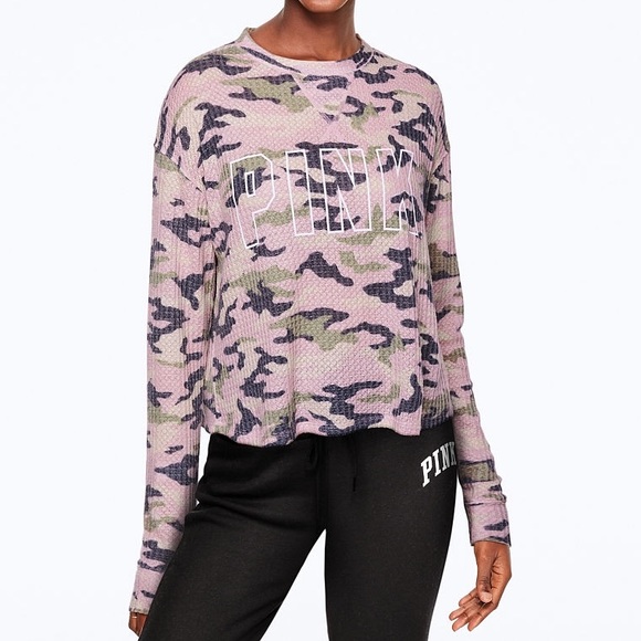 PINK Victoria's Secret Tops - SOLD: VS PINK Camo Long Sleeve